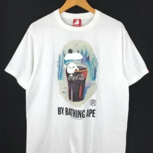 A Bathing Ape Bape x Coca Cola Big Logo Tee-WHITE