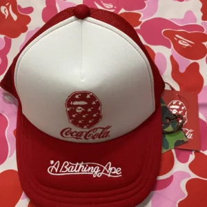 BAPE x Coca Cola Mesh Cap Red