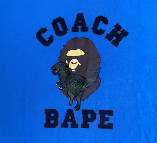 BAPE A Bathing Ape x Coach Tee-BLUE